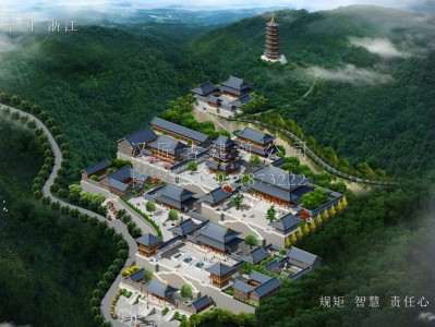 海丰龙王寺古建规划设计布局图